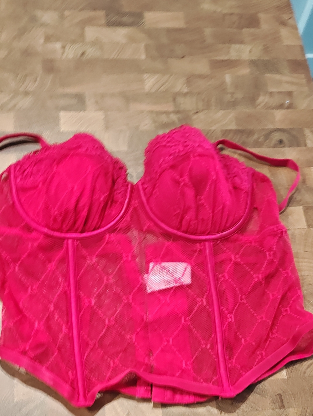 La SENZA Red Lace Bustier